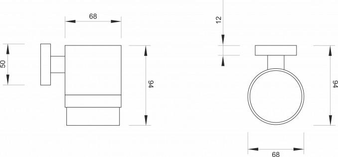 Držač čase MINOTTI 50700 staklo