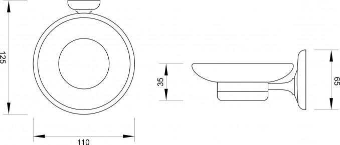 Držač sapuna MINOTTI 80600 staklo