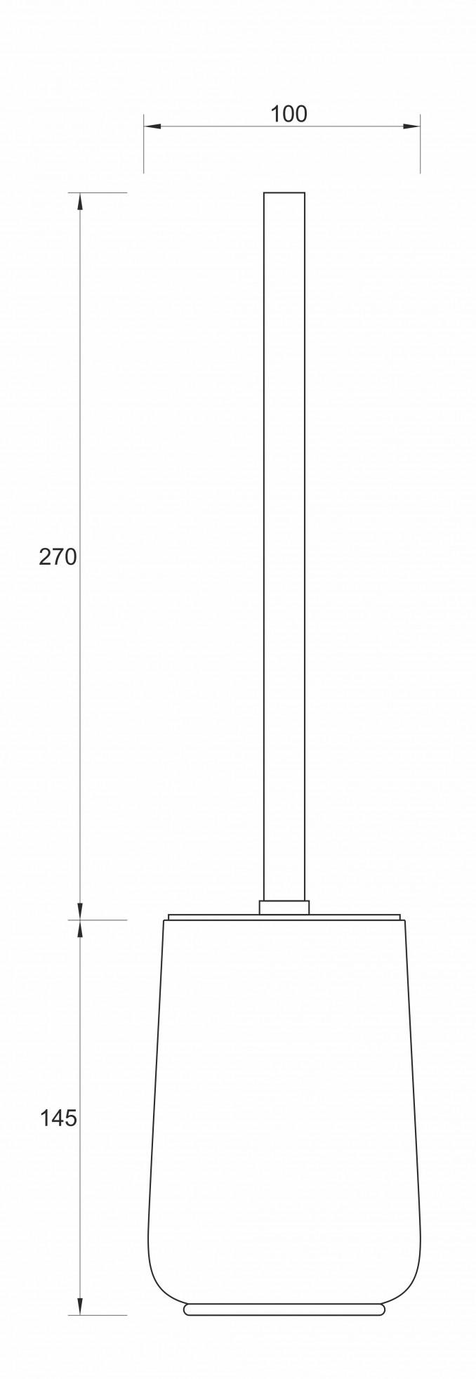 Wc četka MINOTTI stojeća crna mat