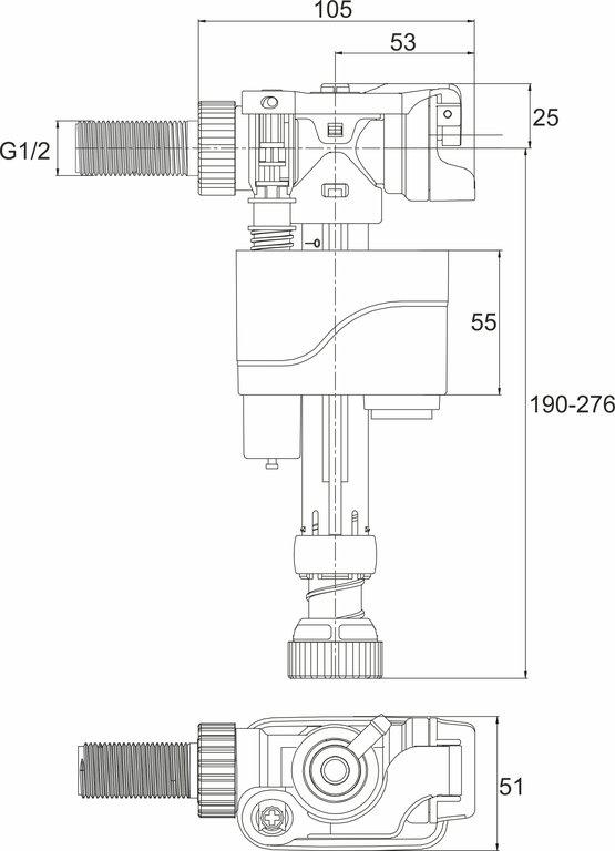 Univerzalni plovak za vodokotlic (MM14251/2P)2u1