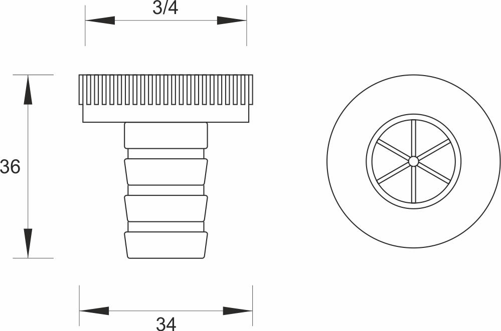 Holender za baštensku slavinu MINOTTI 3/4"   CF2005/2006