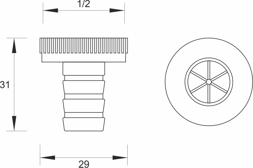Holender za baštensku slavinu MINOTTI 1/2"   CF2004