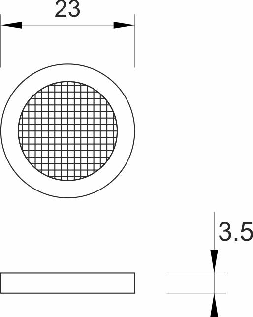 Gumica sa mrežicom MINOTTI za ekscentar 3/4